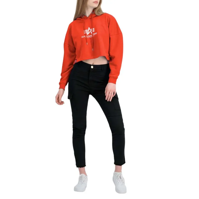 Alpha Industries Damen Basic Hoodie COS atomic red