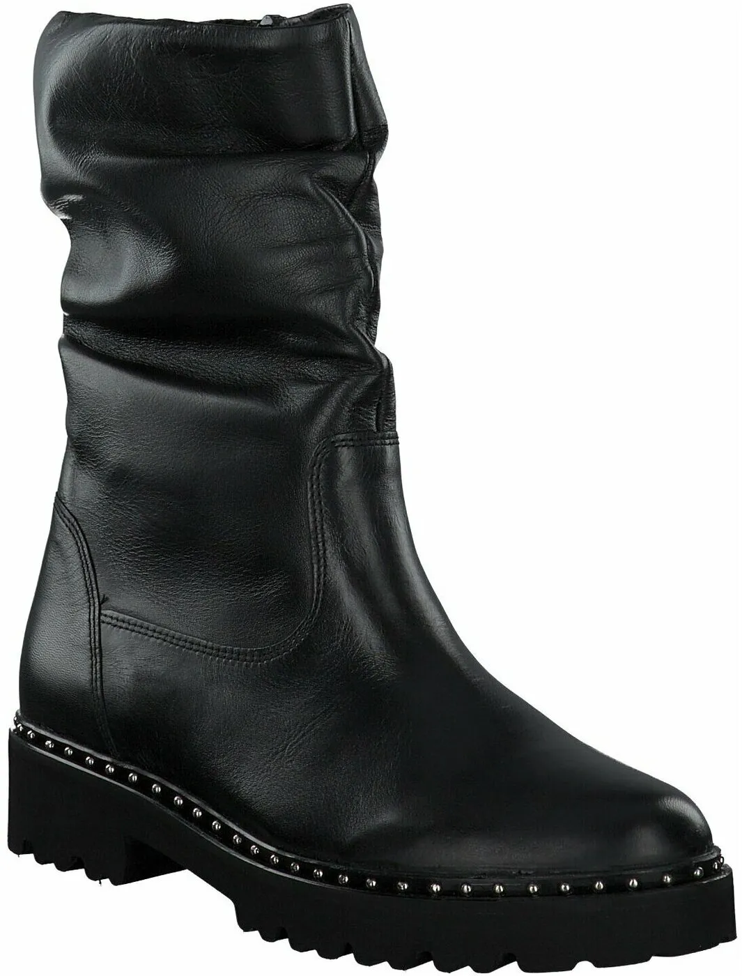 Damen-Boots aus Leder 102001902123 (Schwarz)