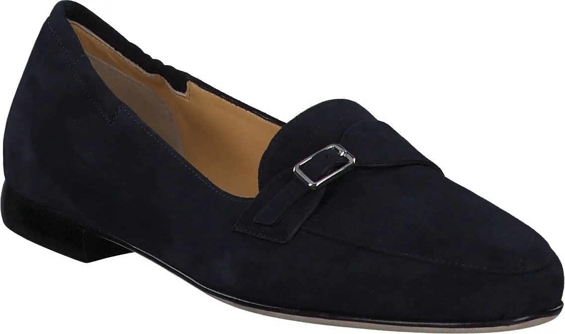 Damen-Slipper aus Leder 103102979685 (Blau)