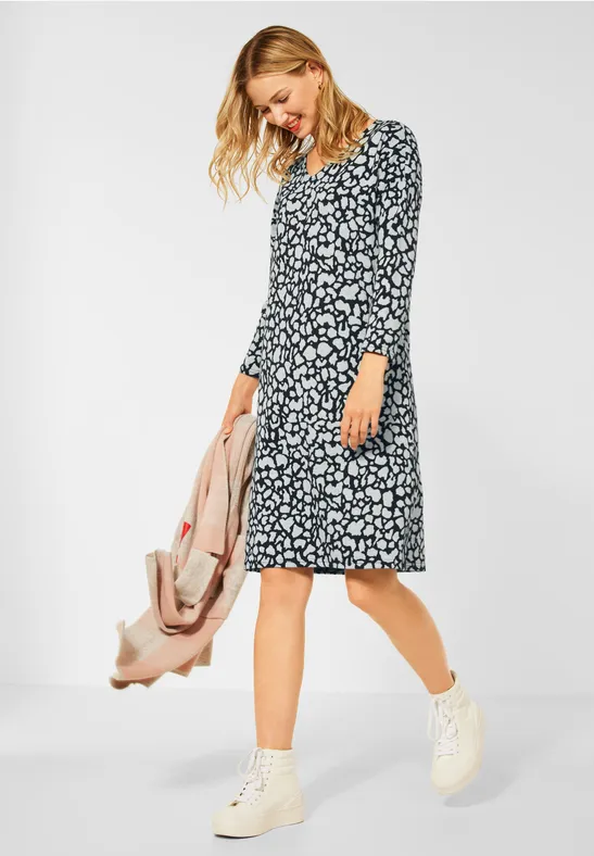 Street One Knielanges Jacquard Kleid 