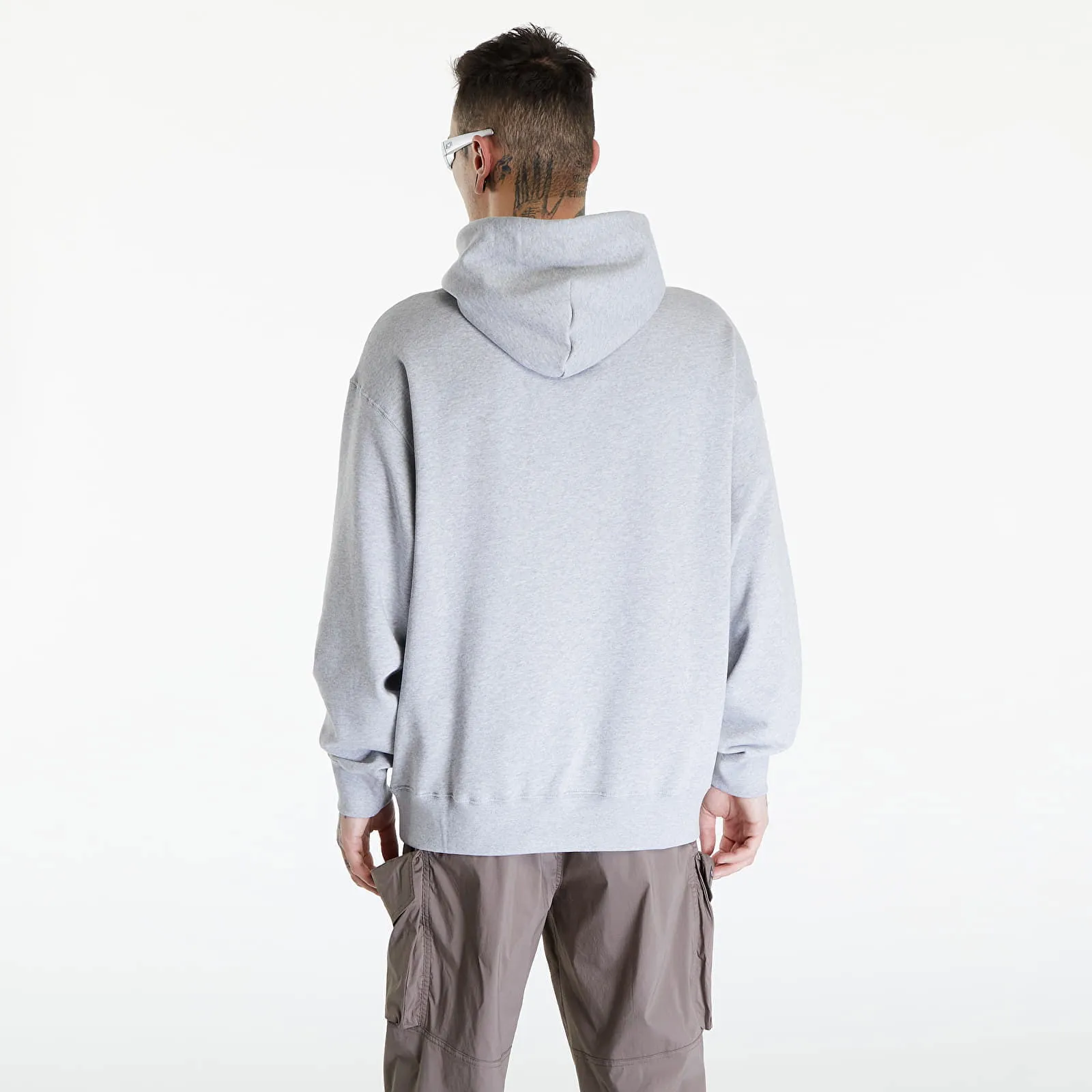 Sweatshirt BAPE A BATHING APE Rhinestone College Pullover Hoodie Gray 001PPK301306M GRA