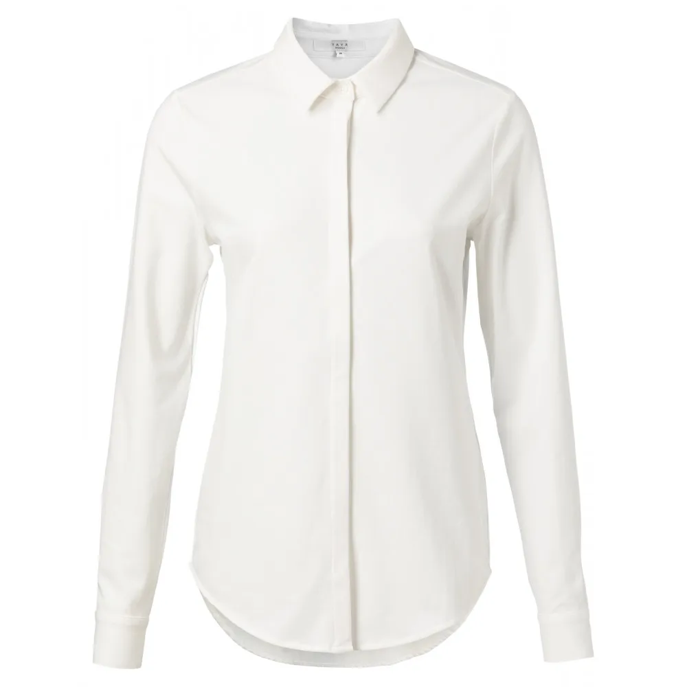 YAYA – Jersey cotton blend shirt